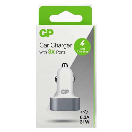 Car Charger with 3X Ports