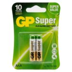 باتری نیم قلمی آلکالاین (GP SUPER ALKALINE-10YEARS)